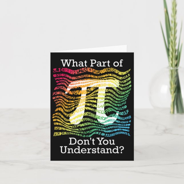 Pi Day Math Teacher Student Rainbow Pi Symbol Kort (Framsida)