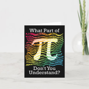 Pi Day Math Teacher Student Rainbow Pi Symbol Kort