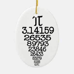 Pi Day Nerd Julgransprydnad Keramik