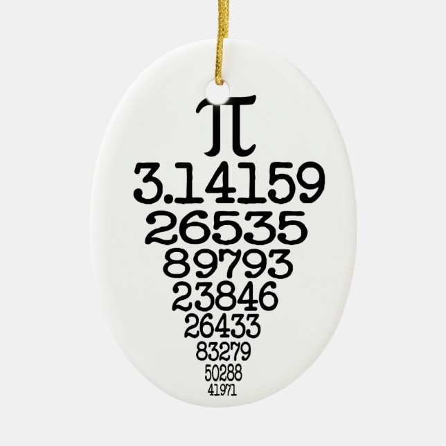 Pi Day Nerd Julgransprydnad Keramik (Framsidan)