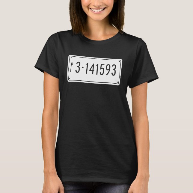 Pi Day Number Plate Algebra Geometry Calculus Trig T Shirt (Framsida)