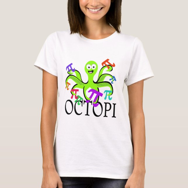 Pi Day Octopi Tee Shirt (Framsida)
