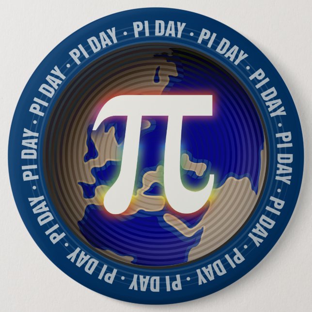 Pi Day on Earth - kolossal Math-knapp Knapp (Framsida)