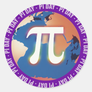 Pi Day on Earth Matris Runt Klistermärke