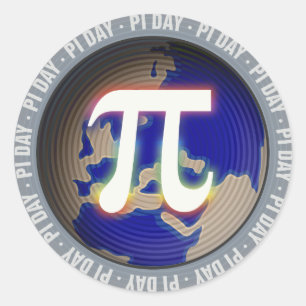 Pi Day on Earth Matris Runt Klistermärke
