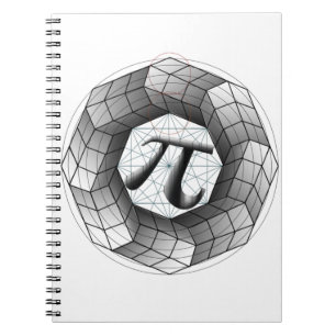Pi Day optical Illusion-anteckningsbok för Math Äl Anteckningsbok