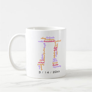 Pi Day Ord Cloud Kaffemugg