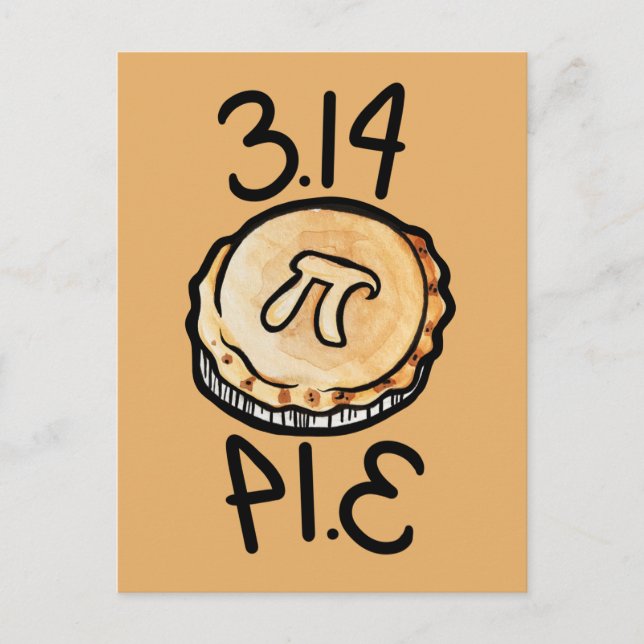 Pi day Paj 3.14 Vykort (Framsida)