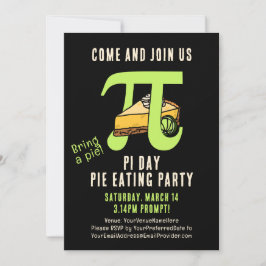 PI DAY Paj Eating Party Inbjudningar
