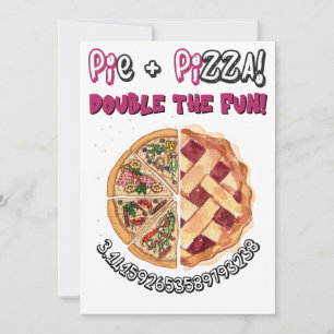 PI DAY Paj och Pizza Fusion Funny Meme! Julkort