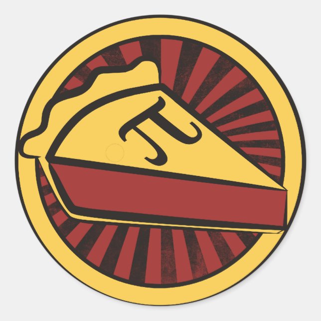 Pi Day Paj Runt Klistermärke (Framsida)