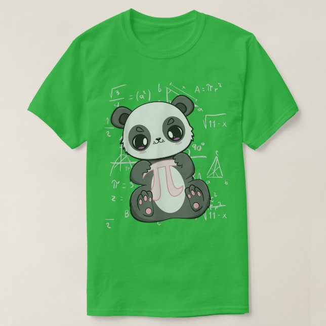 Pi Day Panda Bear 3 T Shirt (Design framsida)