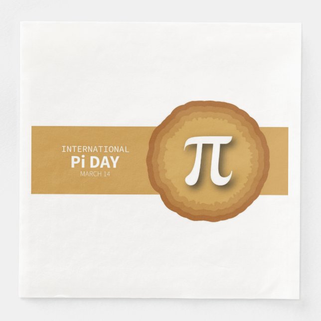 Pi Day Pappersservett (Framsida)
