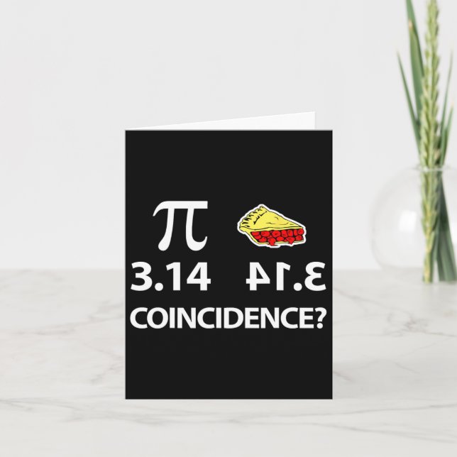 Pi Day Pi Byckwards är sammanträffandet med Paj Kort (Framsida)