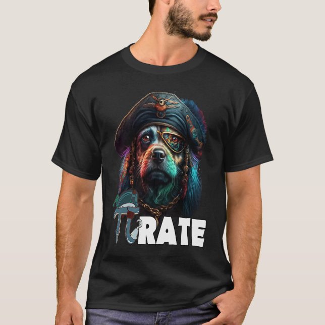 Pi Day Pi rate Dog 314 Funny Math Science Teacher  T Shirt (Framsida)