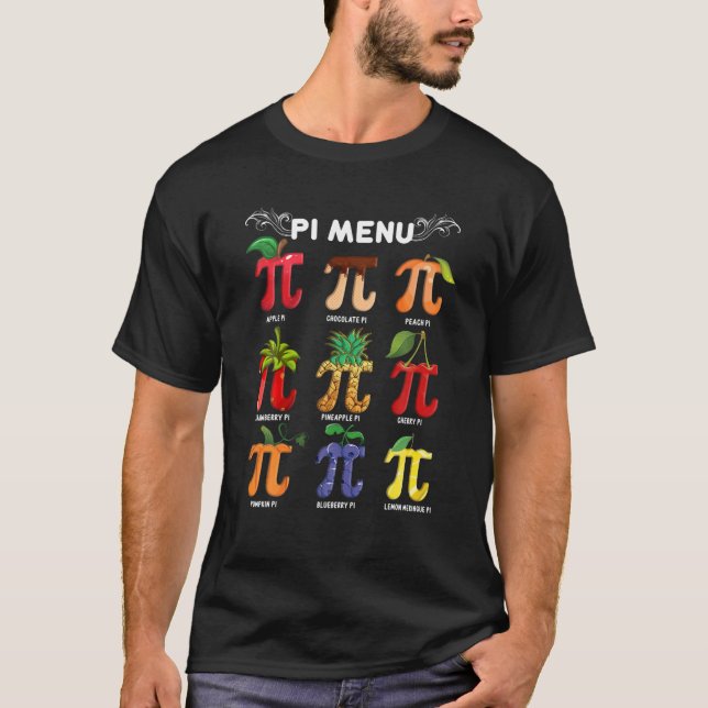 Pi Day Pi Symblo Pi Menu Math Teacher Paj Math Tea T Shirt (Framsida)
