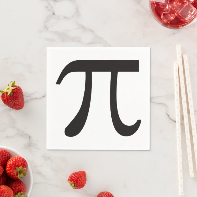 Pi Day Pi Symbol Papper Napkins Pappersservett (Insitu)