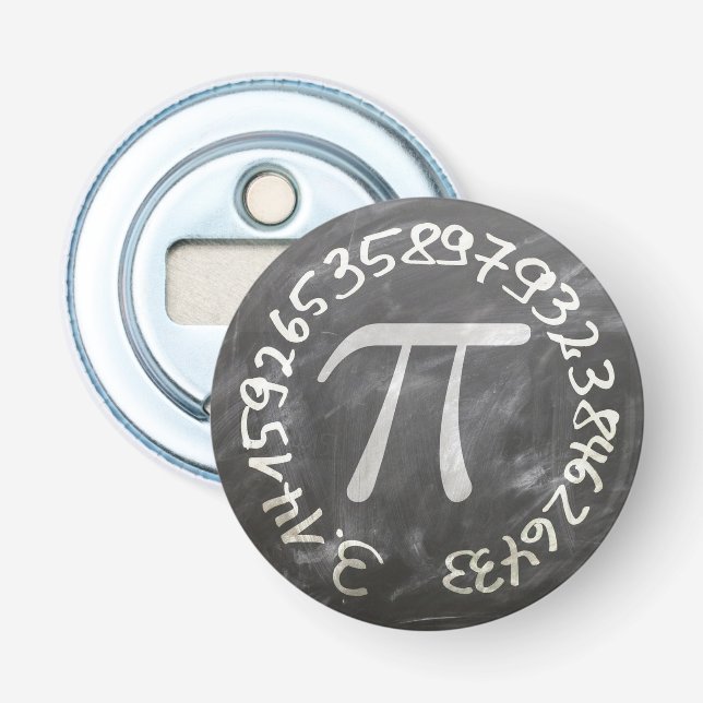 Pi Day PiDay Chalkboard Education Flasköppnare (Framsidan)