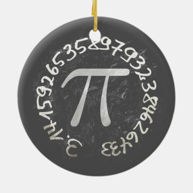 Pi Day PiDay Chalkboard Education Julgransprydnad Keramik (Baksidan)
