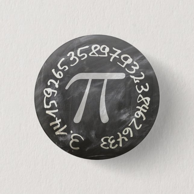 Pi Day PiDay Chalkboard Education Knapp (Framsida)