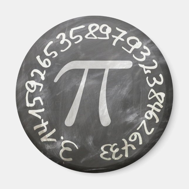 Pi Day PiDay Chalkboard Education Magnet (Framsidan)