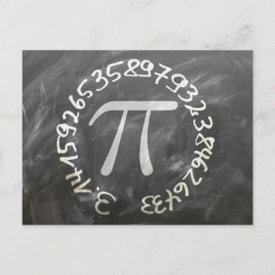 Pi Day PiDay Chalkboard Education Vykort