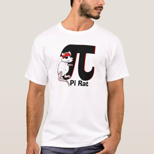 Pi Day Pirat Råtta T-shirt (Framsida)