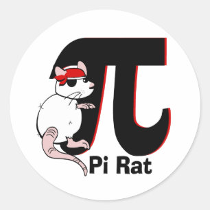 Pi Day/Pirat Runt Klistermärke