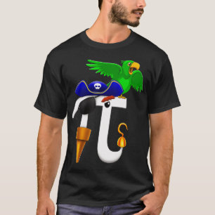 PI Day Pirat T Shirt Math Geek Parrot Gift Manar W