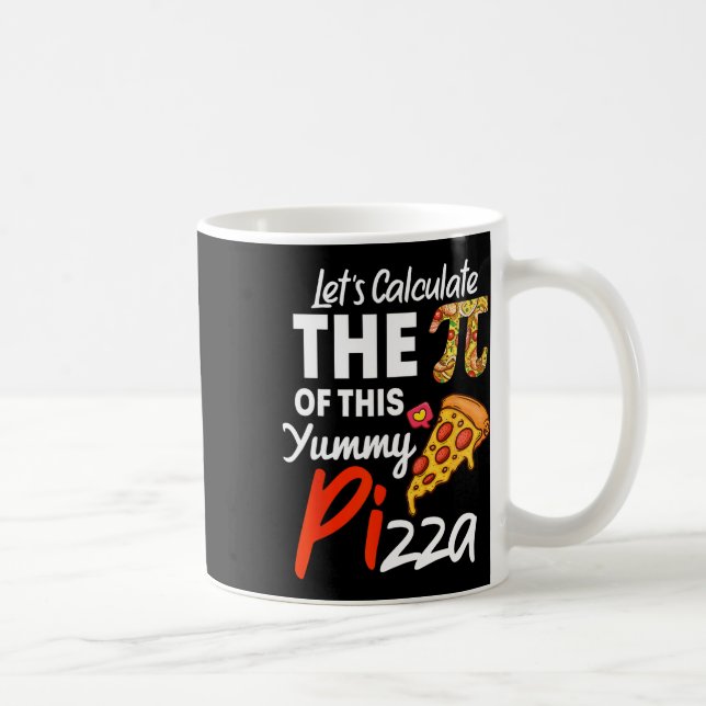 Pi Day Pizza Pun Funny Math Teacher och P Kaffemugg (Höger)