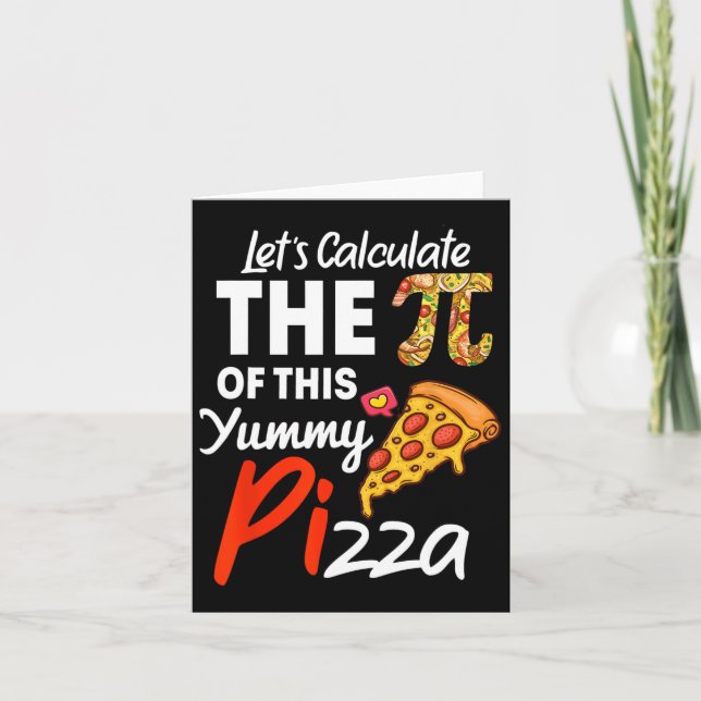 Pi Day Pizza Pun Funny Math Teacher och P Kort (Framsida)