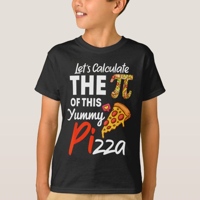 Pi Day Pizza Pun Funny Math Teacher och P T Shirt (Framsida)