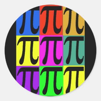 Pi Day POPART-gåvor Runt Klistermärke