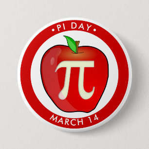 Pi Day Pun för äpple Knapp