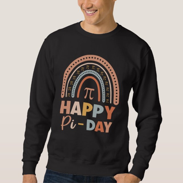 Pi Day Rainbow Pi Lång Ärmad Tröja (Framsida)