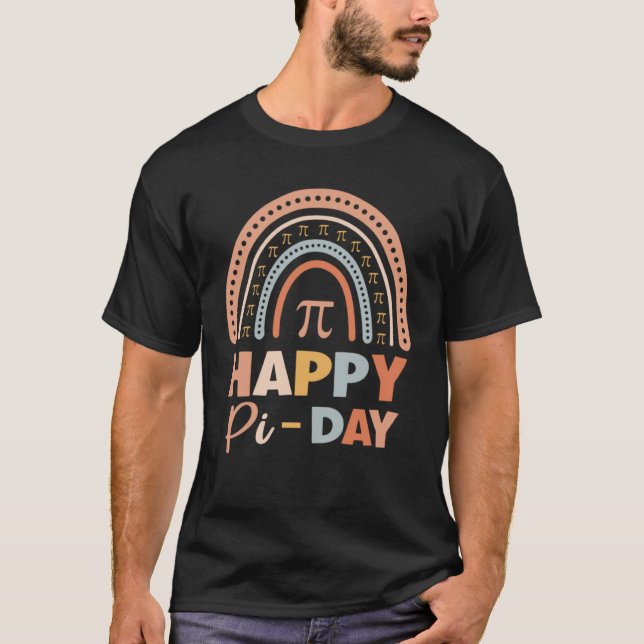 Pi Day Rainbow Pi T Shirt (Framsida)