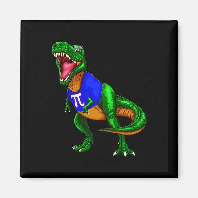 Pi Day Rex Dinosaur T Shirt Math Present Män Kvinn Magnet (Framsidan)