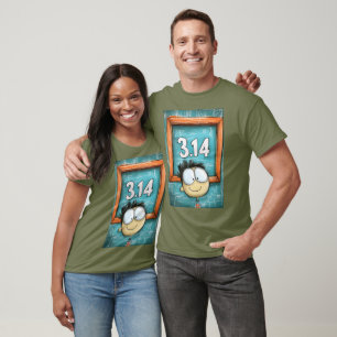 Pi Day Roligt - Lycklig 3.14 Quirky Tecknad T Shirt