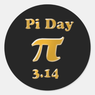 Pi Day Runt Klistermärke