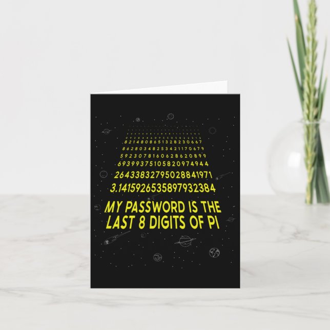 Pi Day Sarcastic Mitt ord är de sista åtta siffror Kort (Framsida)
