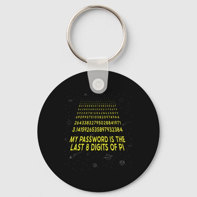 Pi Day Sarcastic Mitt ord är de sista åtta siffror Nyckelring (Framsida)