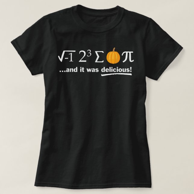 Pi Day Shirt I åttum Pumpkin Pi Funny Math Pun T Shirt (Design framsida)