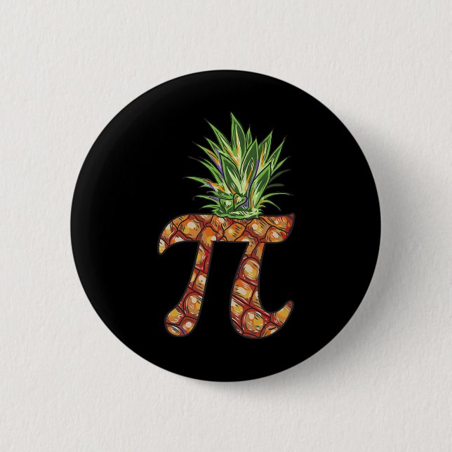 Pi Day Shirt Pi Pineapple Funny Math Pi Day Knapp (Framsida)