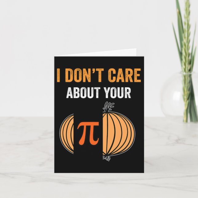 Pi Day Shirt Pi Symbol Onion Funny Math Teacher Pi Kort (Framsida)
