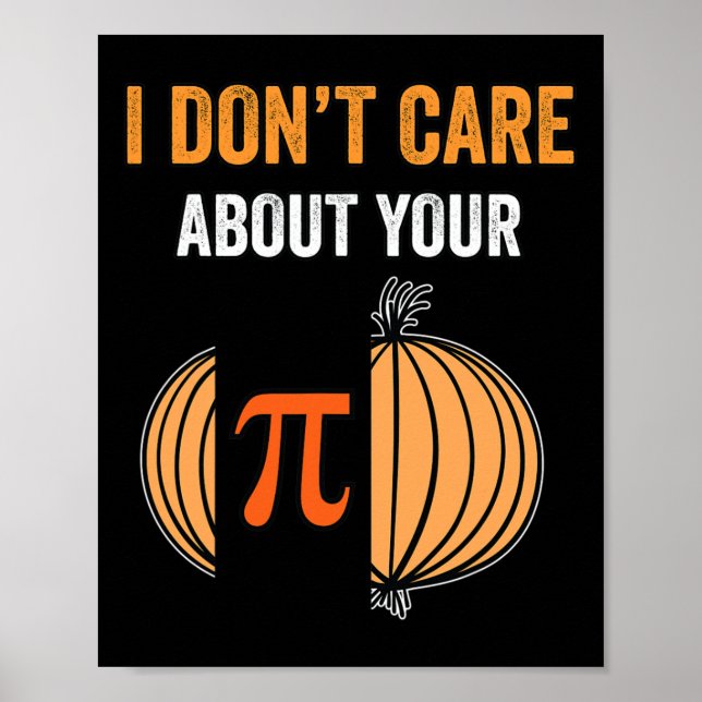 Pi Day Shirt Pi Symbol Onion Funny Math Teacher Pi Poster (Framsidan)