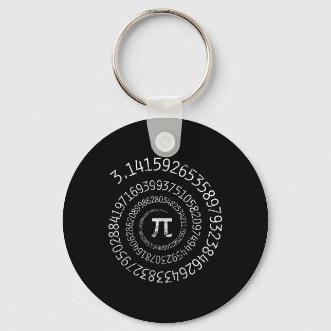 Pi Day Shirt Spiral Pi Math-design för Pi-dag 3.14 Nyckelring (Framsida)