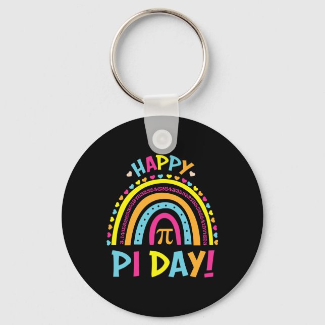 Pi Day Shirt Spiral Pi Math Teacher 3 14 Leopard R Nyckelring (Framsida)
