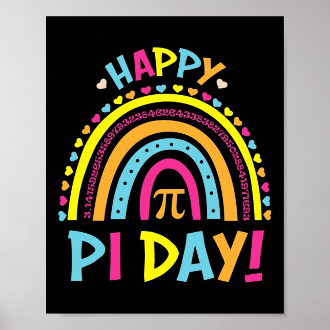 Pi Day Shirt Spiral Pi Math Teacher 3 14 Leopard R Poster (Framsidan)
