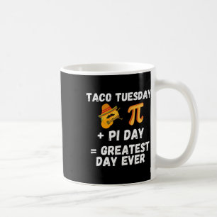 Pi Day Shirt Taco Tisdag Pi Day Math Teacher Me Kaffemugg