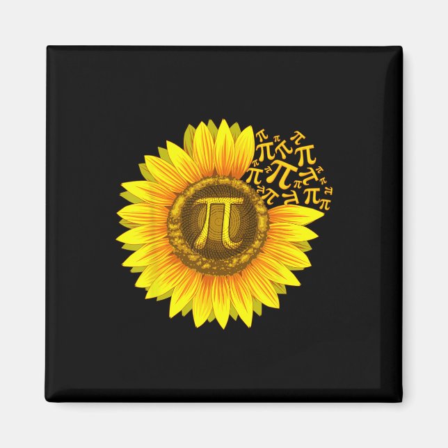 Pi Day Shirt Women Solros Math Teacher Gift Magnet (Framsidan)